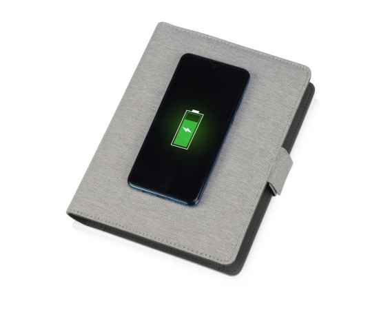 Органайзер с беспроводной зарядкой Powernote, 5000 mAh, 593918p, Цвет: светло-серый, изображение 2