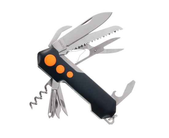 Нож перочинный, 96 мм, 15 функций, 441231, Цвет: черный,оранжевый, изображение 4