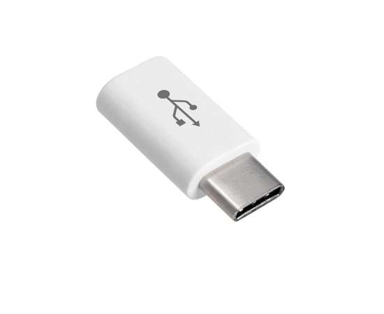 Адаптер microUSB to USB-C, OLMIO белый