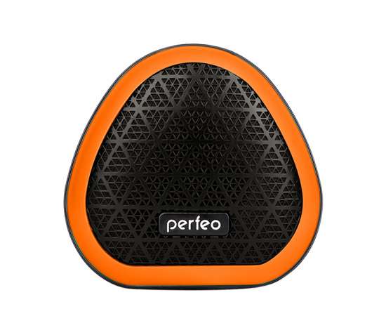 Perfeo Bluetooth-колонка «TRIANGLE» FM, MP3 microSD, AUX, TWS, мощность 6Вт, 800mAh,черная/оранжевая