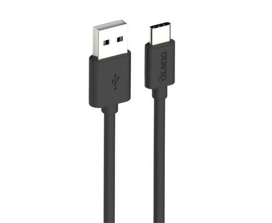 Кабель USB 2.0 - USB type-C, 1м, чёрный OLMIO