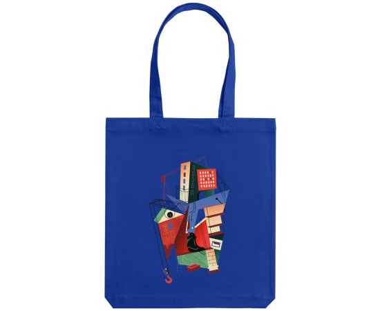 Холщовая сумка Architectonic, ярко-синяя, Цвет: синий, Размер: 35х38х6 см, изображение 2