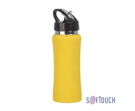 Бутылка для воды 'Индиана' 600 мл, покрытие soft touch, желтый, Цвет: желтый