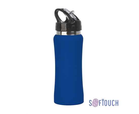 Бутылка для воды 'Индиана' 600 мл, покрытие soft touch, синий, Цвет: синий