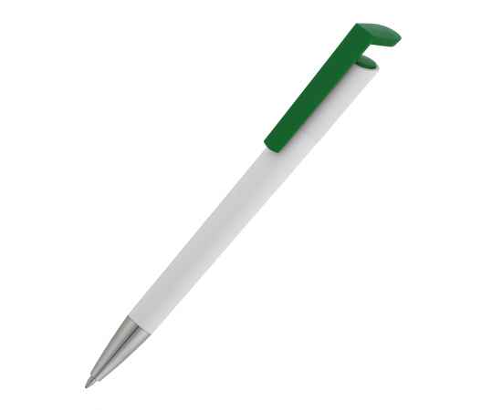 Ручка шариковая 'Chuck', белый с зеленым, Цвет: белый с зеленым