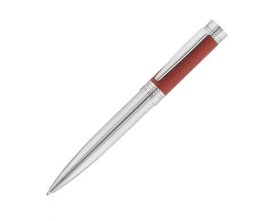 Ручка шариковая Zoom Red, серебристый с красным, Цвет: серебристый с красным