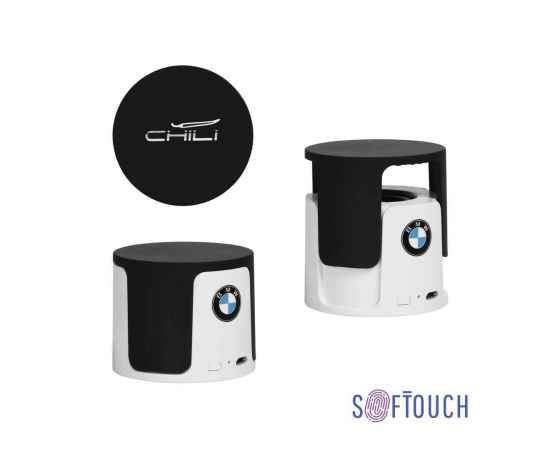 Беспроводная Bluetooth колонка 'Echo', покрытие soft touch, белый с черным, Цвет: белый с черным