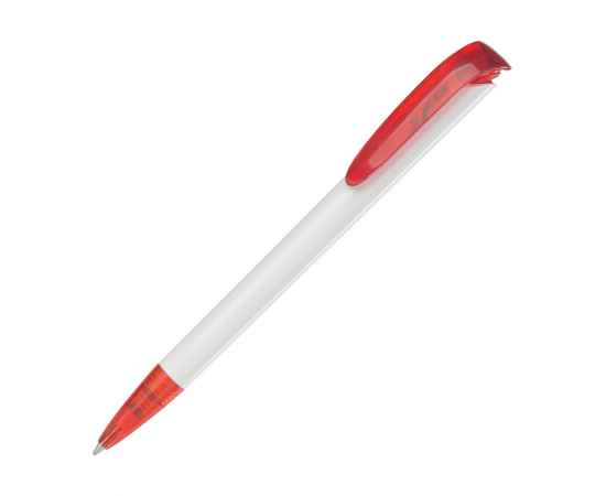 Ручка шариковая JONA T, белый/оранжевый прозрачный#, белый с красным, Цвет: белый с красным