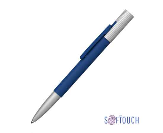 Ручка шариковая 'Clas', покрытие soft touch, темно-синий, Цвет: темно-синий