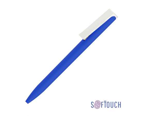 Ручка шариковая 'Clive', покрытие soft touch, синий с белым, Цвет: синий с белым