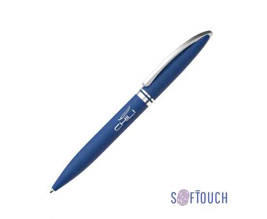 Ручка шариковая 'Rocket', покрытие soft touch, темно-синий, Цвет: темно-синий