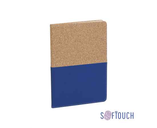 Блокнот 'Фьюджи', формат А5, покрытие soft touch+пробка, синий, Цвет: синий
