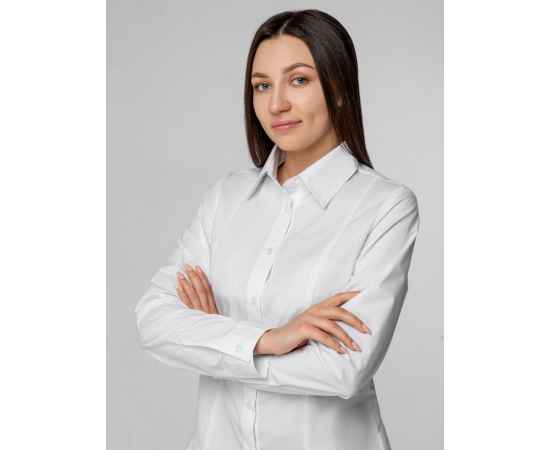 Рубашка женская с длинным рукавом Collar, белая , размер 42; 158-164, Цвет: белый, Размер: 42 / 158-164, изображение 6
