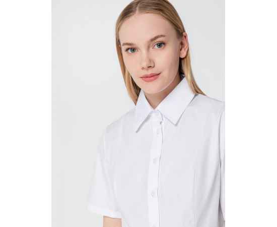 Рубашка женская с коротким рукавом Collar, белая , размер 42; 158-164, Цвет: белый, Размер: 42 / 164, изображение 6