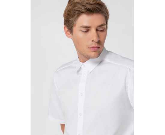 Рубашка мужская с коротким рукавом Collar, белая, размер 42; 176, Цвет: белый, Размер: 42 / 176, изображение 6