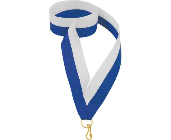 0021-253 Лента для медали 22мм (синий, белый), Цвет: синий, белый, изображение 2