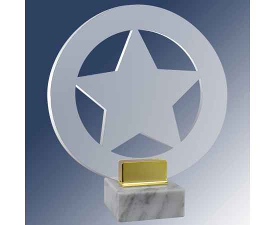 Акриловая награда в сборе Звезда, 22,5 (прозрачный), изображение 2