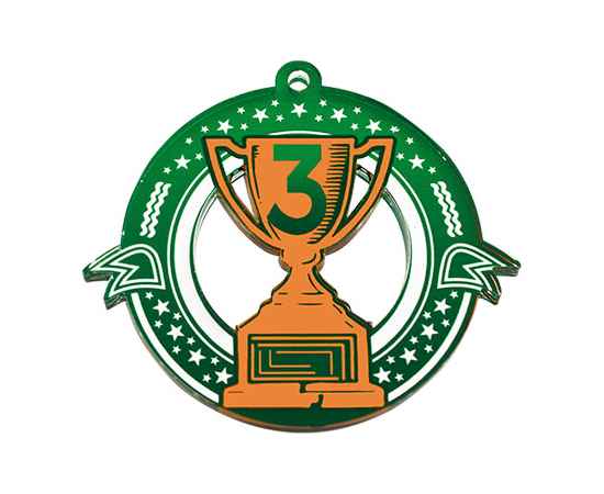 1776 Акриловая медаль 1, 2, 3 место (зеленый), Цвет: зеленый, изображение 2