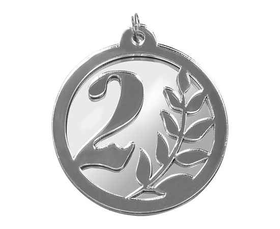 1787-000 Акриловая медаль 1, 2, 3 место, серебро, Цвет: серебро, изображение 2