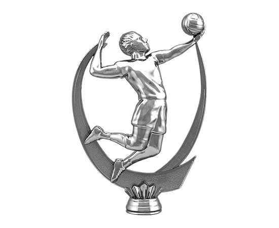 2307-000 Фигура Волейбол, серебро, Цвет: серебро, изображение 2