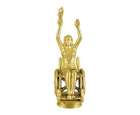 2352-100 Фигура Паралимпиец жен, золото, Цвет: Золото, изображение 2