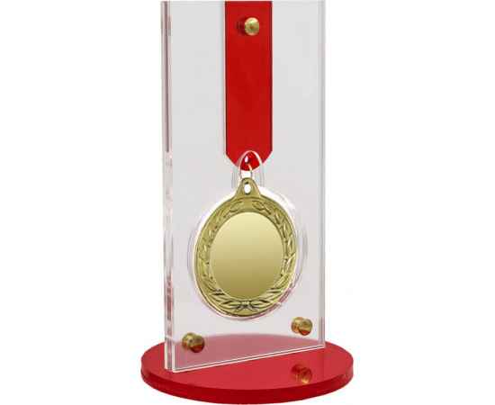 2823-001 Акриловая награда с медалью 70 мм, 21 (красный), Размер: 21, изображение 2