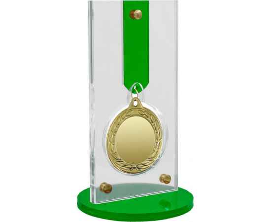 2823-001 Акриловая награда с медалью 70 мм, 21 (зеленый), изображение 2