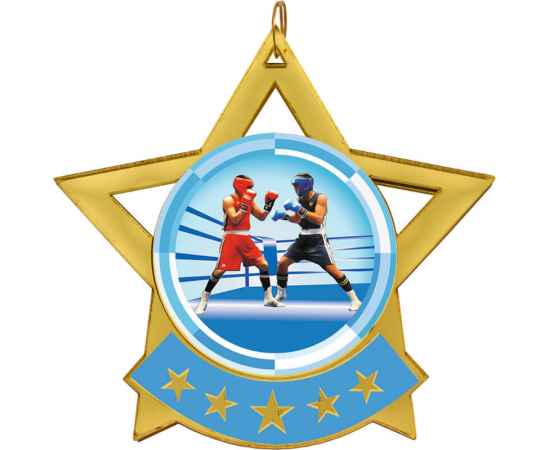 2868-008 Акриловая медаль бокс, золото, Цвет: Золото, изображение 2