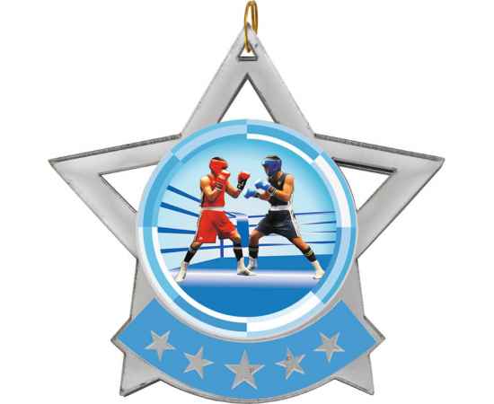 2868-008 Акриловая медаль бокс, серебро, Цвет: серебро, изображение 2