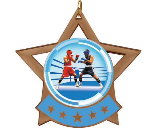 2868-008 Акриловая медаль бокс, бронза, Цвет: Бронза, изображение 2