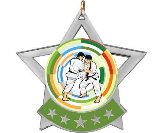 2868-009 Акриловая медаль тхэквондо, серебро, Цвет: серебро, изображение 2