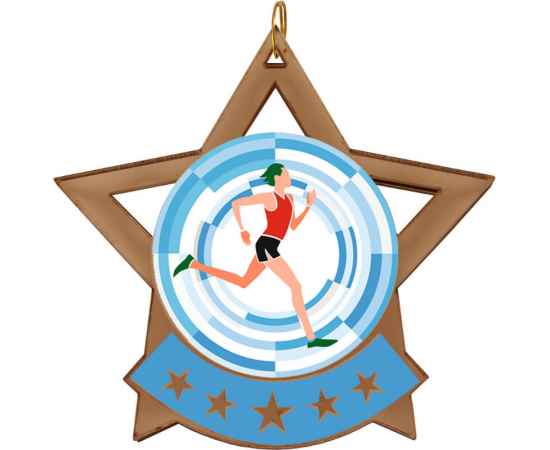 2868-011 Акриловая медаль легкая атлетика (бег), бронза, Цвет: Бронза, изображение 2
