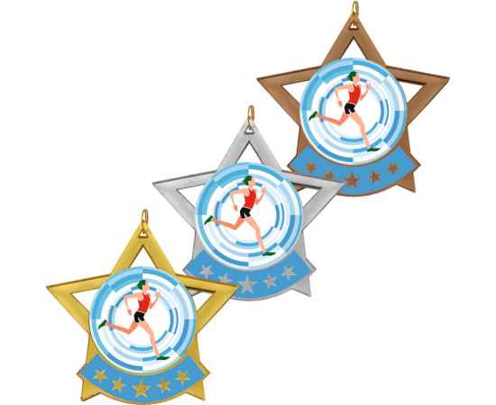 2868-011 Акриловая медаль легкая атлетика (бег), бронза, Цвет: Бронза