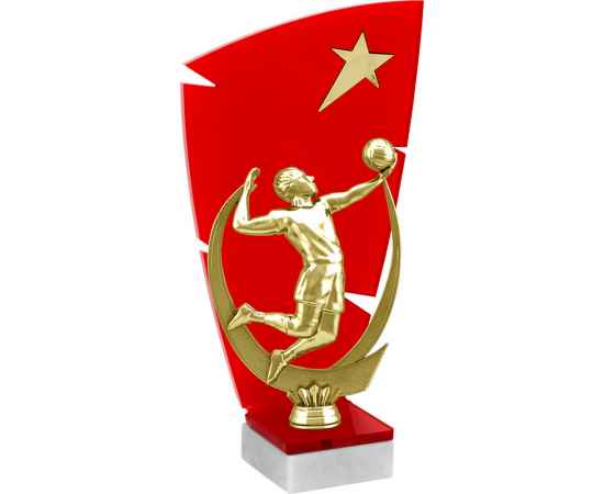 Акриловая награда Волейбол, 23 (красный), изображение 2