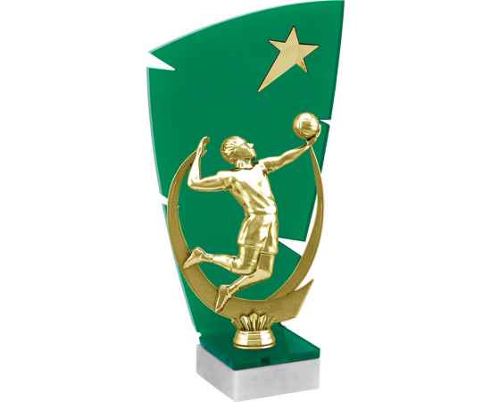 Акриловая награда Волейбол, 23 (зеленый), изображение 2