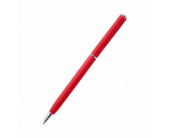 Ручка металлическая Tinny Soft софт-тач, светло-красная, изображение 4