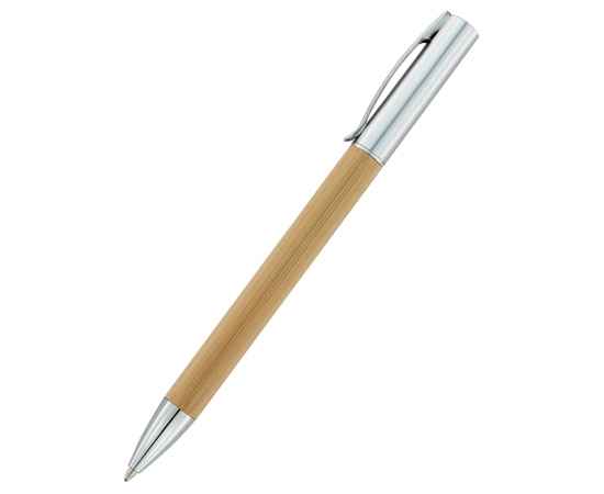 Ручка &quot;Игнасия&quot; с корпусом из бамбука, серебристый, изображение 2