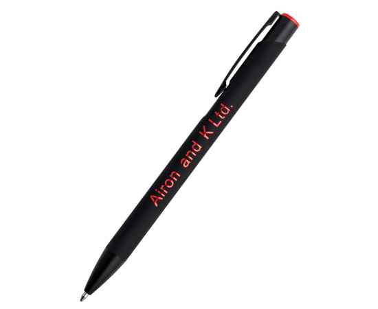 Ручка металлическая Саншайн софт-тач (цветная гравировка), красный, Цвет: красный, изображение 2