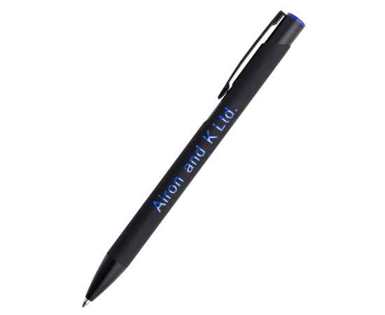 Ручка металлическая Саншайн софт-тач (цветная гравировка), синий, Цвет: синий, изображение 2