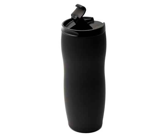 Термокружка с двойной стенкой Softex, черная, Цвет: черный, Объем: 420 мл, изображение 2