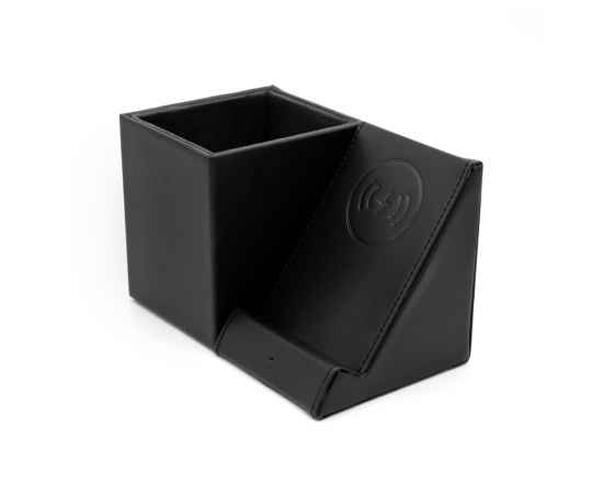 Настольный органайзер Elegans c беспроводной зарядкой, черный, Цвет: черный, изображение 2
