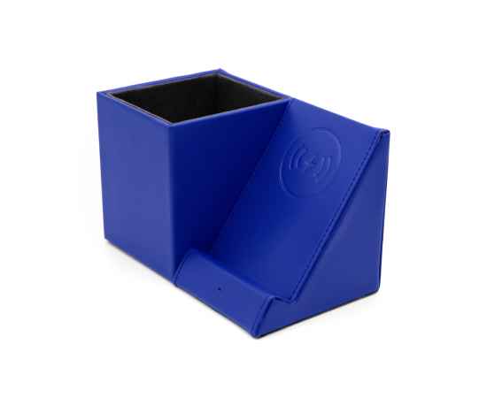 Настольный органайзер Elegans c беспроводной зарядкой, синий, Цвет: синий, изображение 2