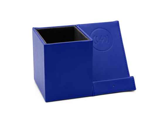 Настольный органайзер Elegans c беспроводной зарядкой, синий, Цвет: синий, изображение 3