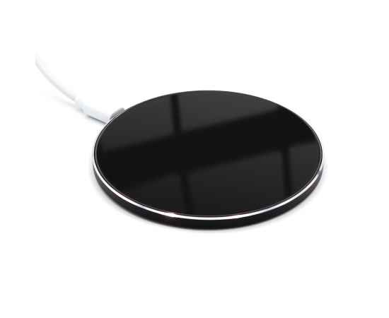 Беспроводное зарядное устройство Gravy с подсветкой и гравировкой, черный, изображение 2