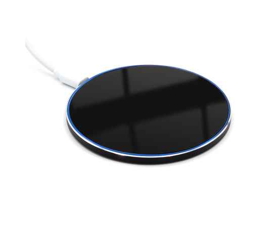 Беспроводное зарядное устройство Gravy с подсветкой и гравировкой, черный, изображение 4