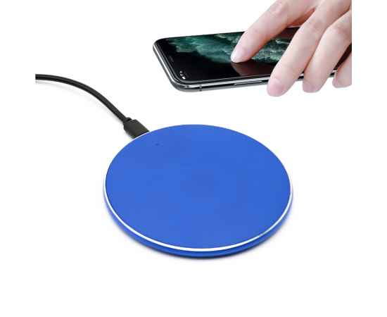 Беспроводное зарядное устройство Flappy, синий, Цвет: синий, изображение 2