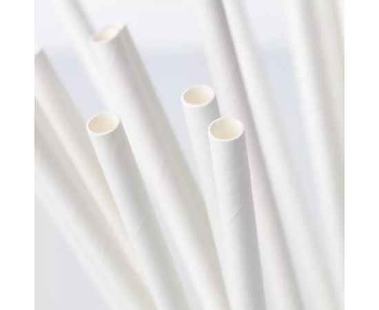 Белая бумажная трубочка , размер 197*6 мм, белая (100 шт в бумажной упаковке), изображение 2