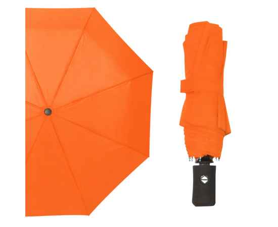 Автоматический противоштормовой зонт Vortex, оранжевый, Цвет: оранжевый, изображение 2