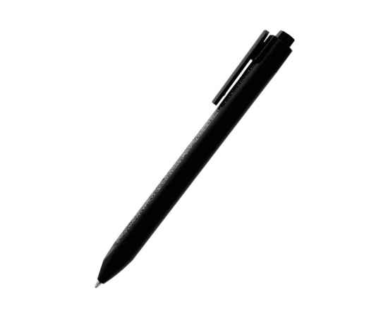 Ручка пластиковая с текстильной вставкой Kan, черная, Цвет: черный, изображение 2
