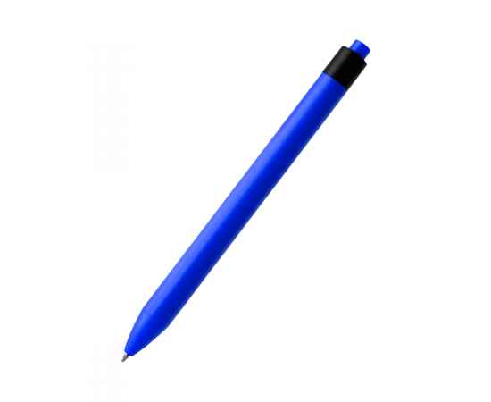 Ручка пластиковая с текстильной вставкой Kan, синяя, Цвет: синий, изображение 3
